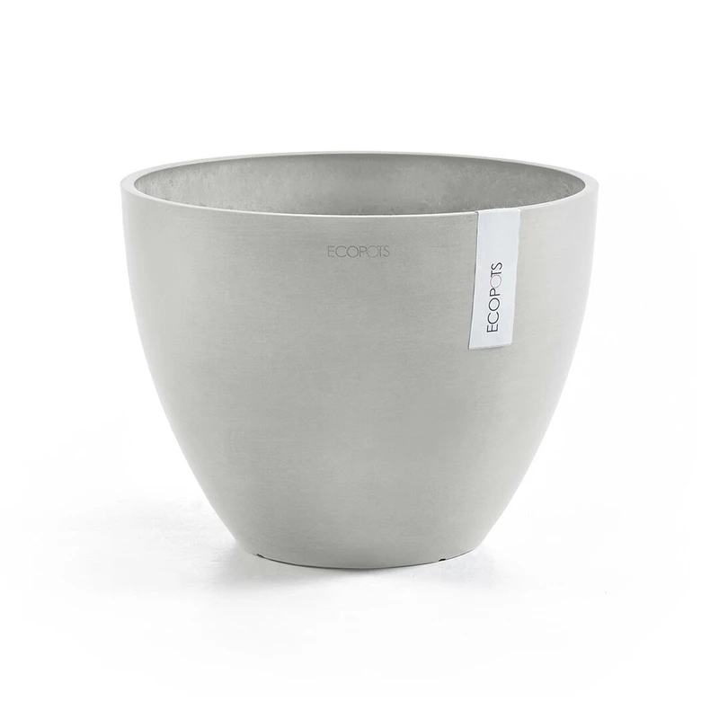 Antwerp bloempot 30cm wit/grijs