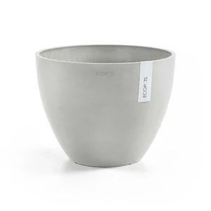 Antwerp bloempot 30cm wit/grijs