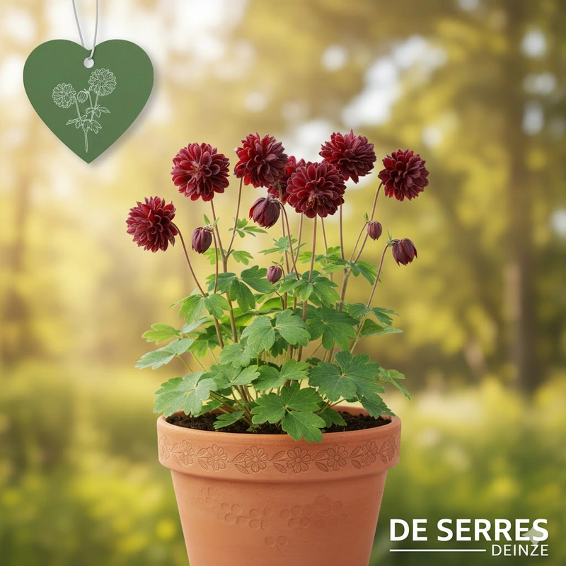 Aquilegia vulgaris 'Bordeaux Barlow' P9