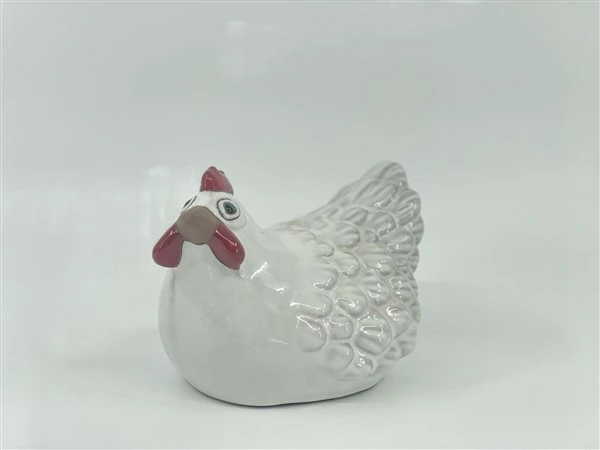 chicken glazed terracotta white 22*17,5*h15