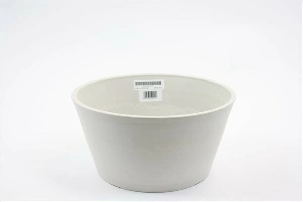 cocoon eco friendly pot  ø25.5x12.7cm white stone
