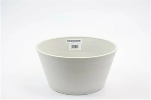 cocoon eco friendly pot ø25.5x12.7cm white stone
