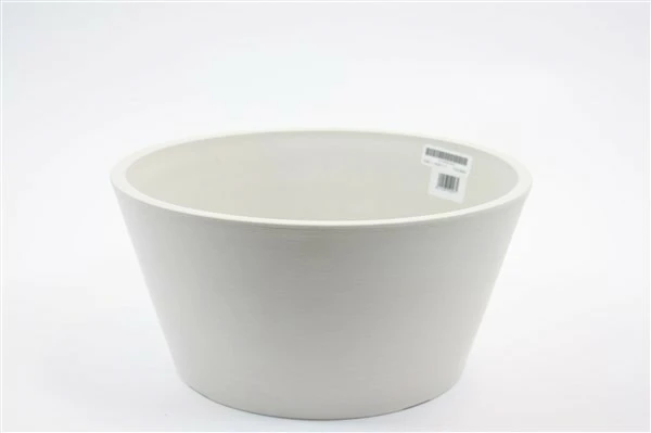 cocoon eco friendly pot  ø30.5x15cm white stone