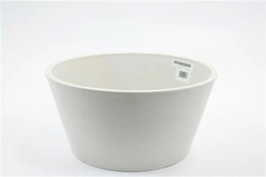 cocoon eco friendly pot  ø30.5x15cm white stone