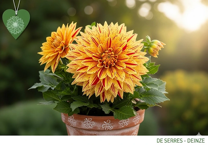 Dahlia 'Striped Vulcan'