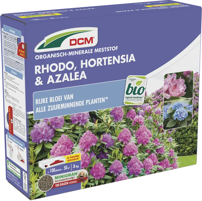 dcm meststof rhodo/hortensia/azalea 3kg