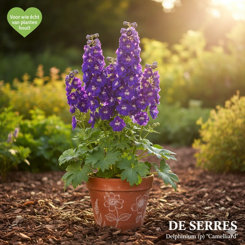 Delphinium pacific 'Cameliard' P9