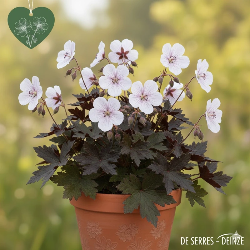 Geranium pratense 'Black´n White Army' P9