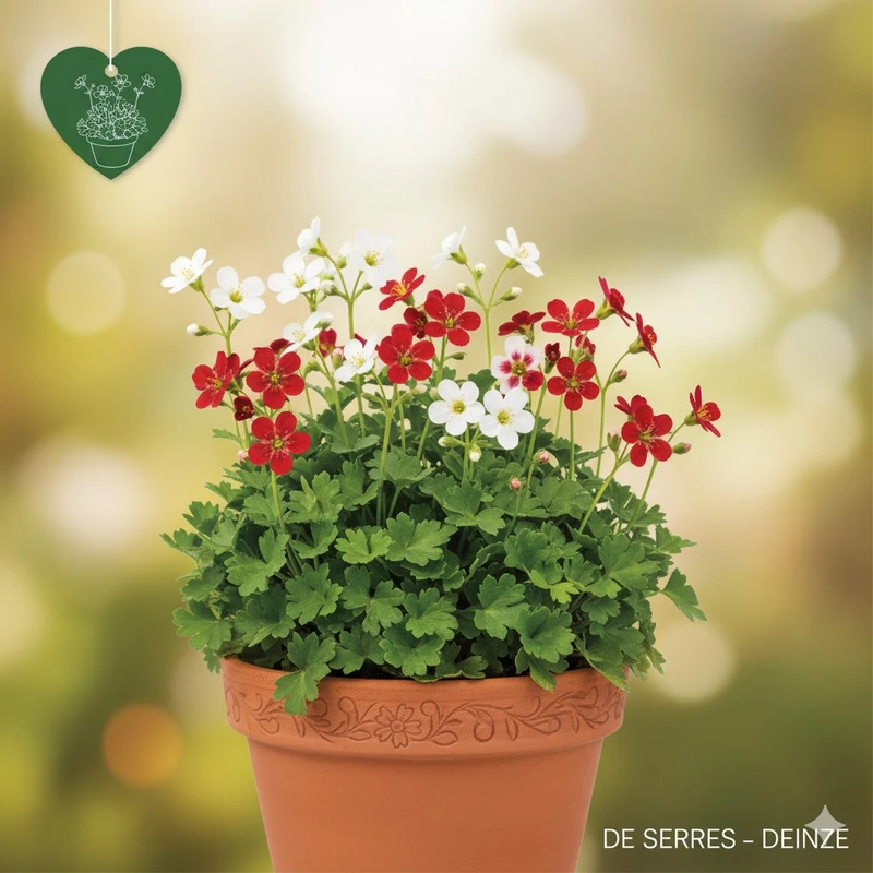 Saxifraga x arendsii 'Highlander White and Red' P10.5