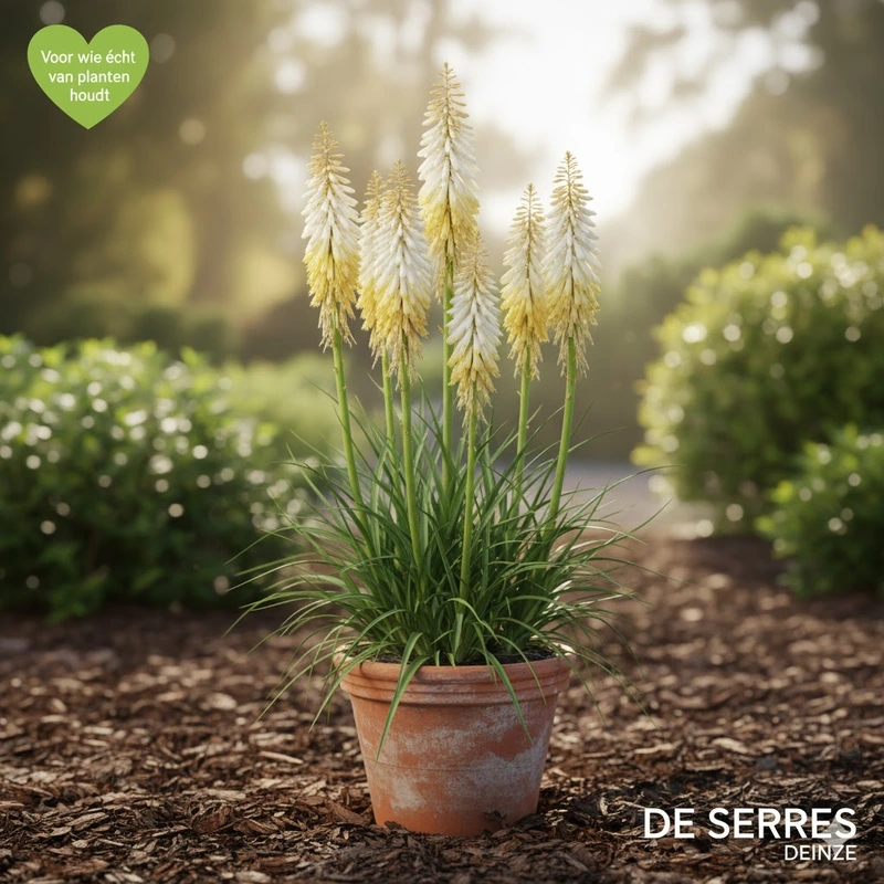 Kniphofia uvaria 'Ice Queen' P9