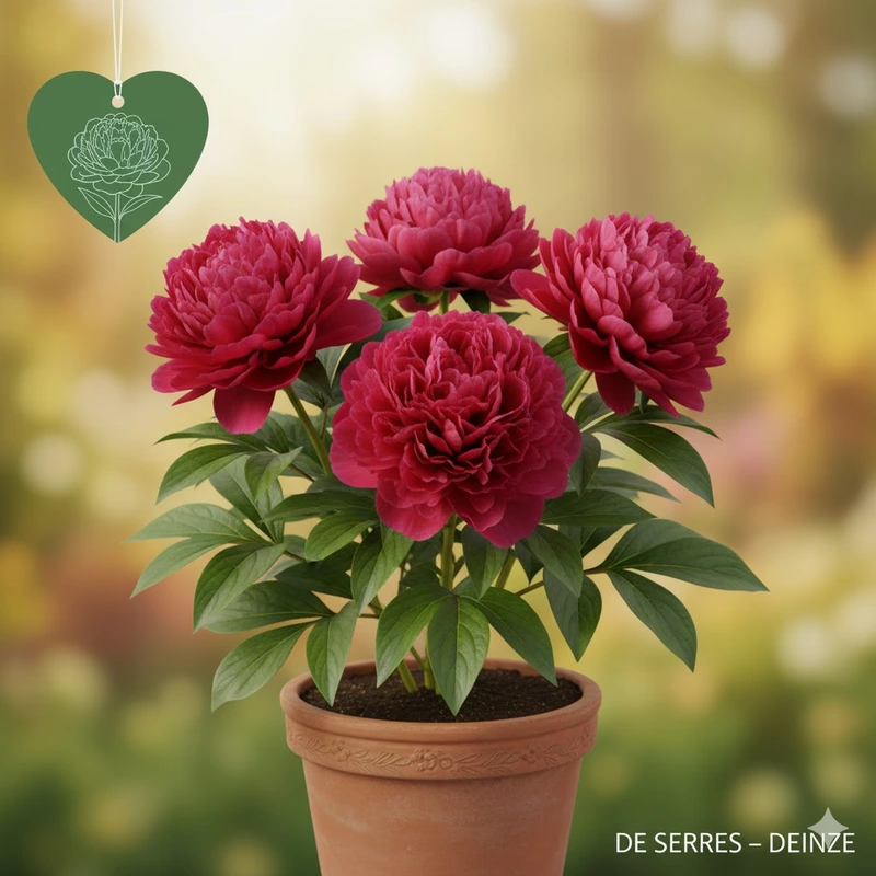 Paeonia lactiflora 'Louis van Houtte' C1