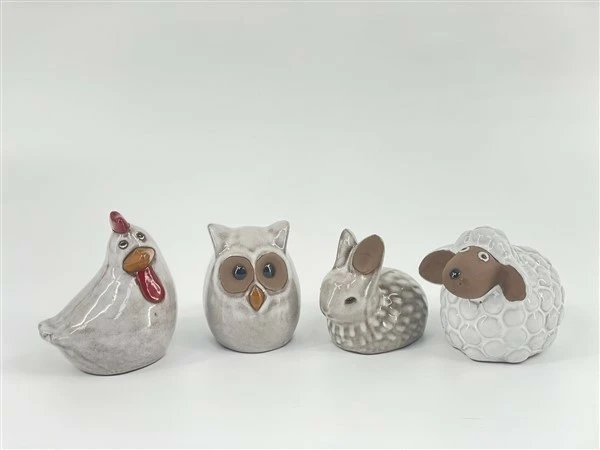 mini chicken/sheep/rabbit/owl in box 10*7*h11