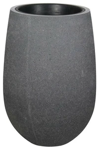 rd. light fiber concrete pot s/1 - plain  - sandy