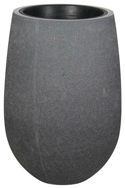 rd. light fiber concrete pot s/1 - plain  - sandy