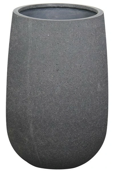 rd. light fiber concrete pot s/1 - plain  - sandy