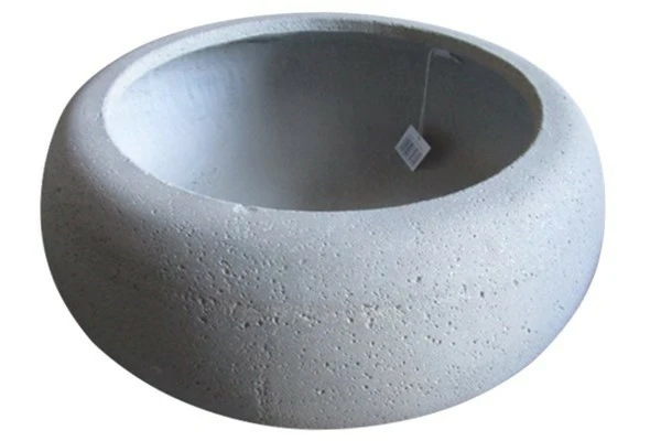 rd. light fiber concrete pot-sandy cement-53x53x21