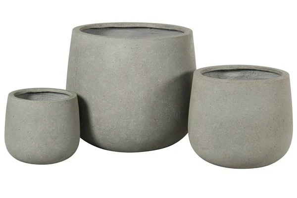 rd. light fiber-concrete  pot - size 55.0x55.0x48.