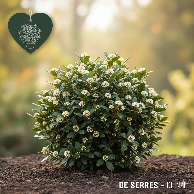 Skimmia japonica 'White Globe' C5 (40-+)