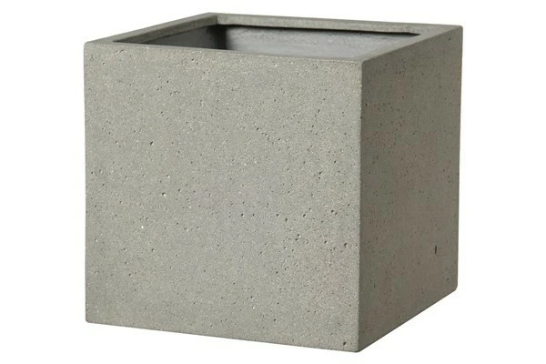 sq. light fiber-concrete pot - air hole - 40*40*40