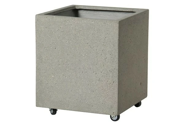 sq.light fiber-concrete pot wheels airhole55x55x66