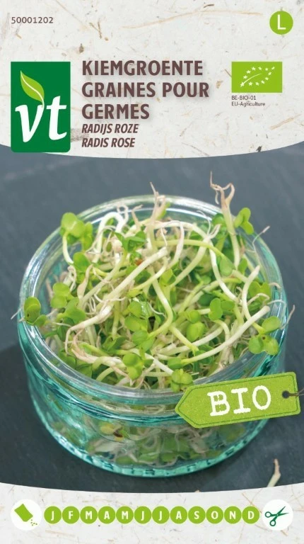 VT KIEMGROENTE ROZE RADIJS BE-BIO-01